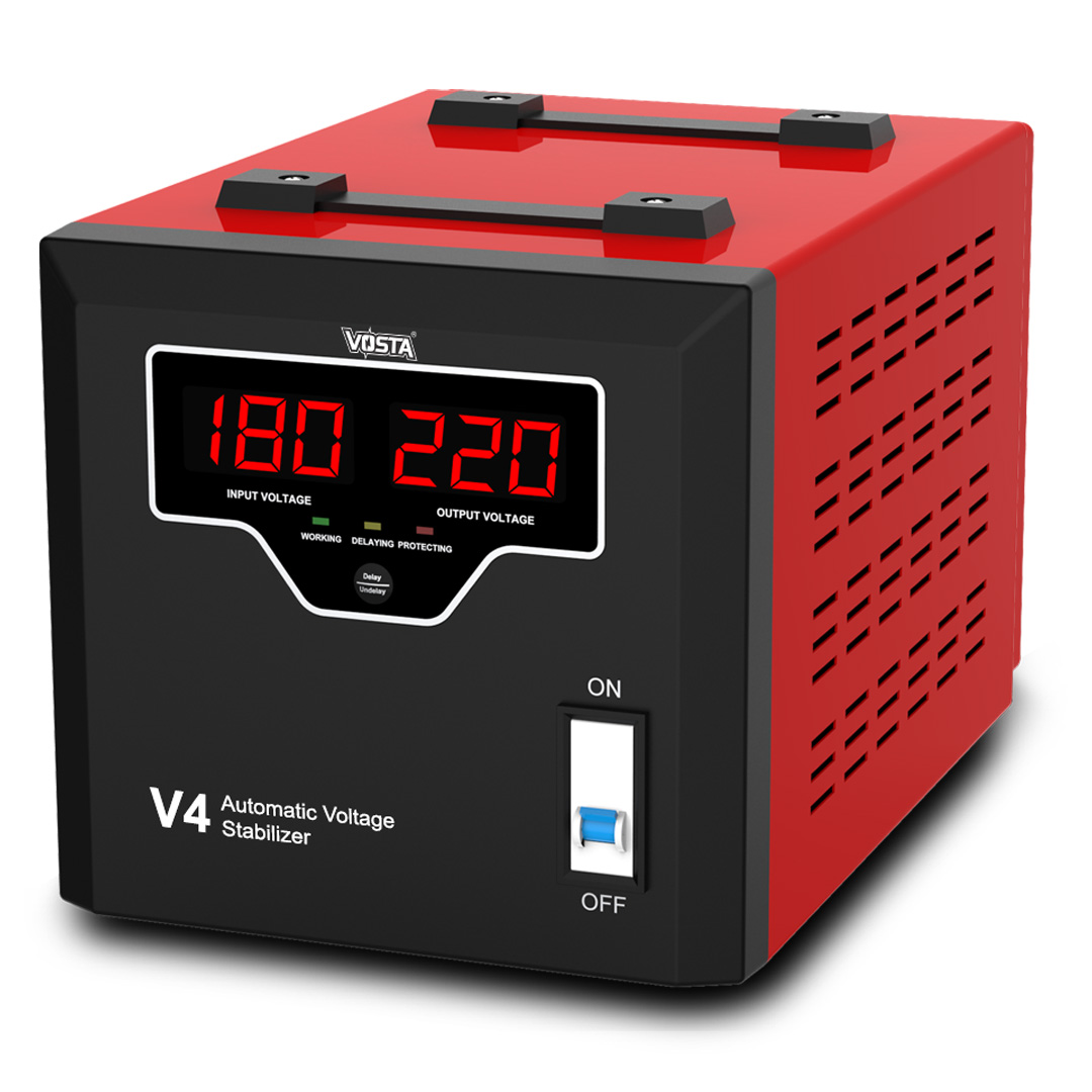 Vosta V4 Digital Stabilizer - Input: 180~270 VAC & Output: 220 VAC (±9%)