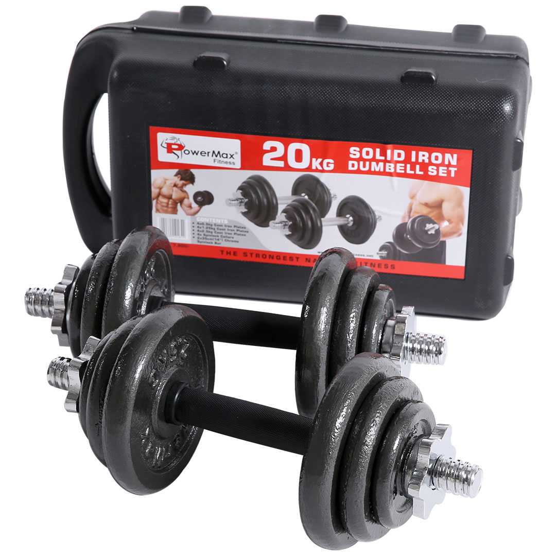 PDS-20 Dumbbells Set Metal Plates + Dumbbell Rods Home Gym