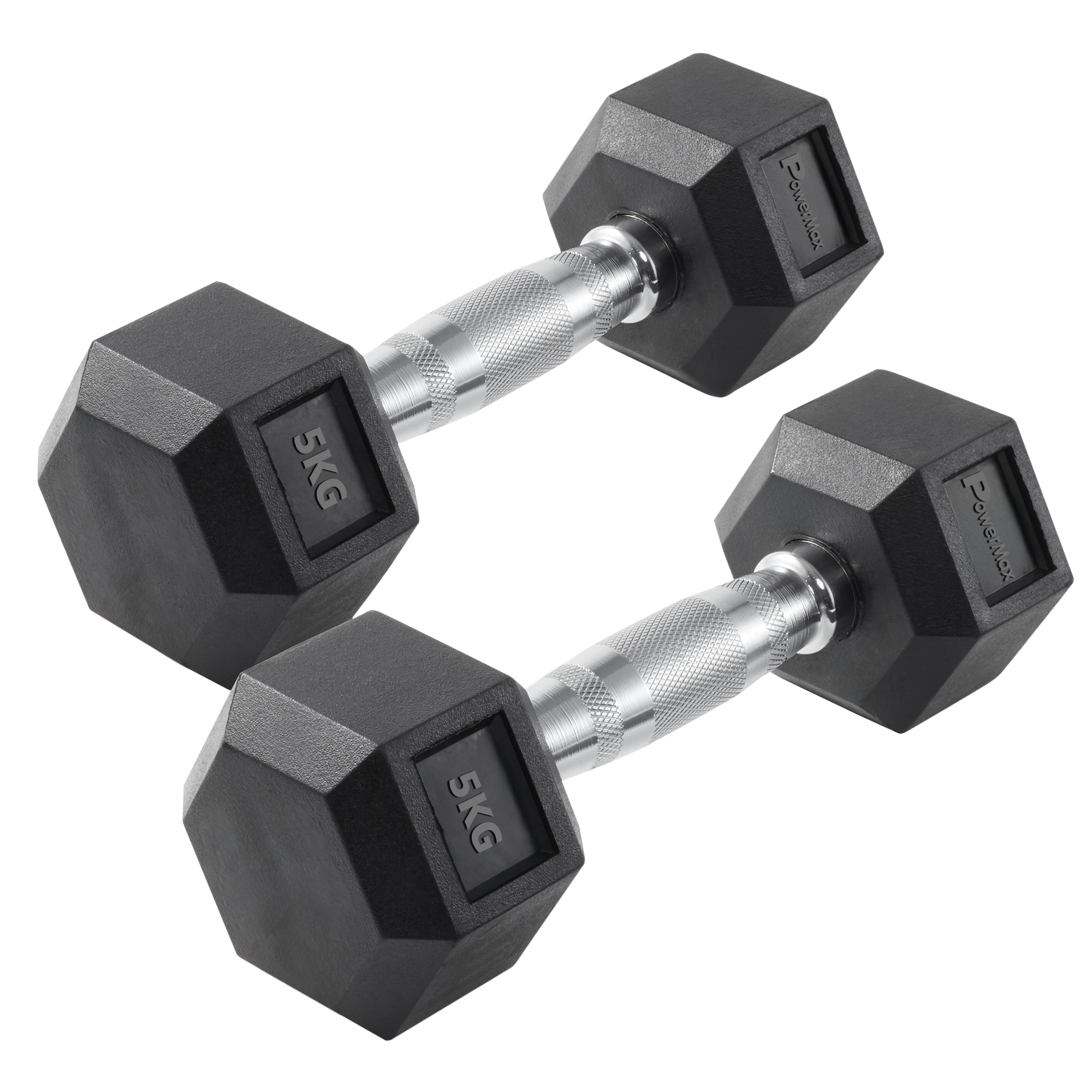 DRH-05 5 KG Rubber Coated Hexagon Dumbbells
