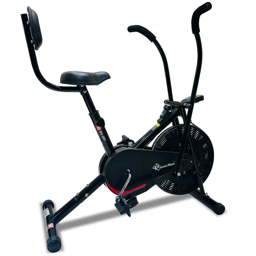 BU-201 Dual Action Air Bike/Exercise Bike with Back Support