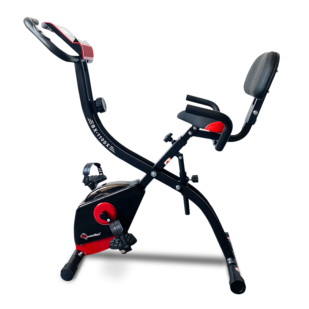 BX-110SX 3 in 1 Foldable Magnetic X Bike with Back Rest and Recumbent Bike