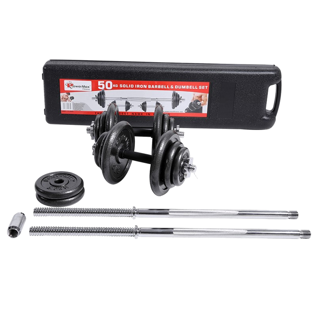 PDS-50 Dumbbells Set Metal Plates + Dumbbell Rods Home Gym